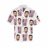 Custom Face Best Dad White Men's All Over Print Hawaiian Shirt
