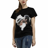 Custom Photo Romantic Love Women's All Over Print T-shirt