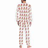 Custom Face Christmas Girlfriend Men's Long Pajama Set