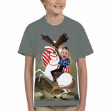 Custom Face Horse Kid's All Over Print T-shirt