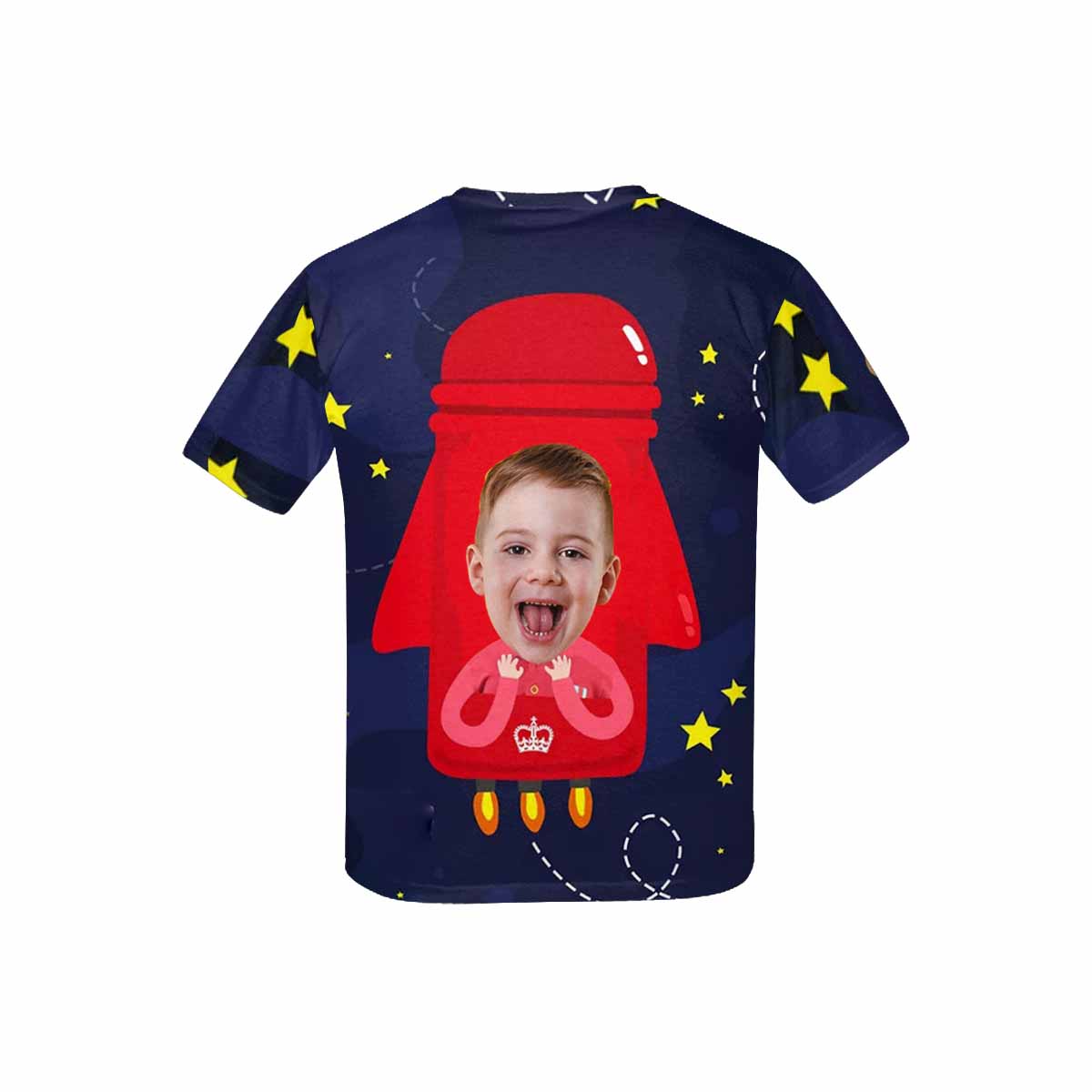 Custom Face Rocket Kid's All Over Print T-shirt