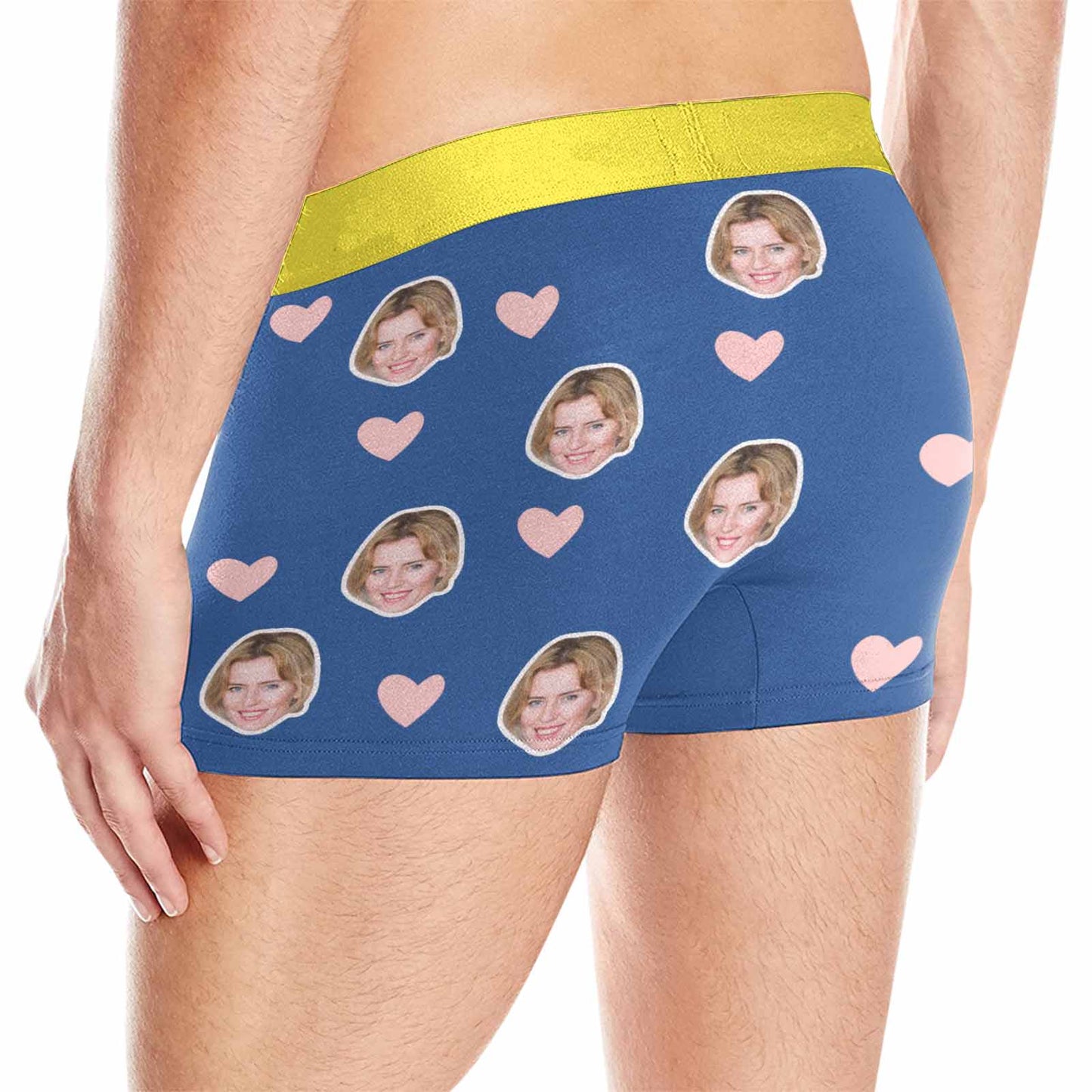 Custom Face Men's All Over Print Boxer Briefs Personalized Love Underwear