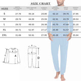 Custom Face Men's Long Sleeve Crewneck Pajamas Set Love Letters Personalized Sleepwear Sets