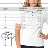 Custom Face White Flowers Polo Shirt, Personlized Shirt For Women, Photo Women's All Over Print Polo Shirt
