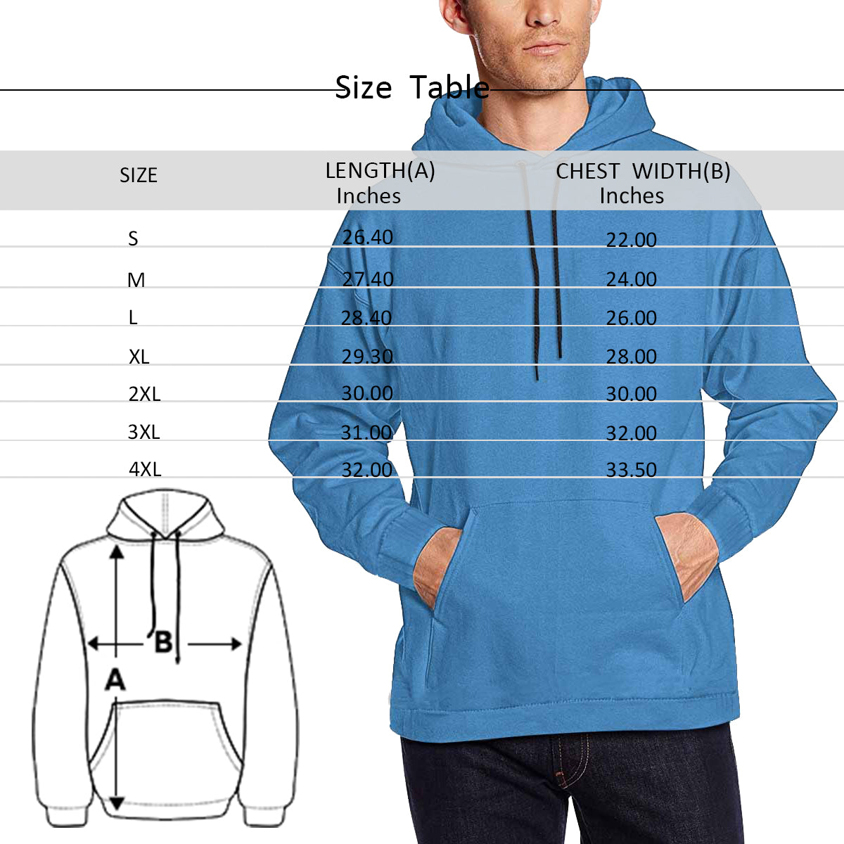 Custom Face Smile Face Men's All Over Print Hoodie