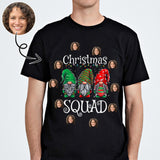 Custom Face Christmas Squad Tee Put Your Photo on Shirt Unique Design Men's All Over Print T-shirt