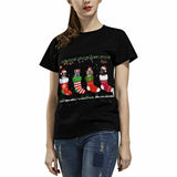 Custom Face Christmas Stocking Women's All Over Print T-shirt