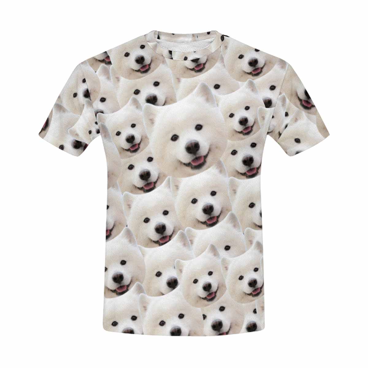 Custom Face Cute Puppy Tee Put Your Photo on Shirt Unique Design Men's All Over Print T-shirt