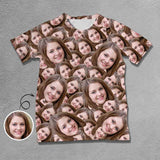 Custom Face Cute Girlfriend Seamless Tee Put Your Photo on Shirt Unique Design Men's All Over Print T-shirt