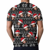 Custom Face Classic Christmas Printing Tee Put Your Photo on Shirt Unique Design Men's All Over Print T-shirt