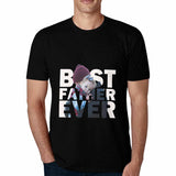 Custom Photo Best Father Ever Tee Put Your Photo on Shirt Unique Design Men's All Over Print T-shirt