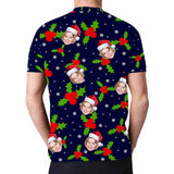 Custom Face Christmas Put Your Photo on Shirt Unique Design Men's All Over Print T-shirt