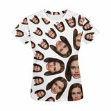 Custom Face Whirl Women's All Over Print T-shirt