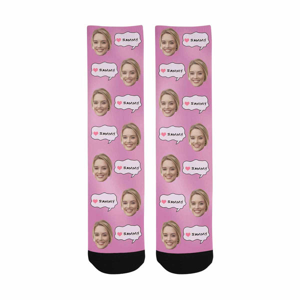 Custom Socks Face Socks with Faces & Name Personalized Socks Valentine's Day Gifts for Girlfriend