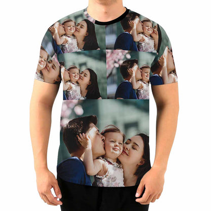 Custom Photo Tee Put Your Photo on Shirt Unique Design Men's All Over Print T-shirt