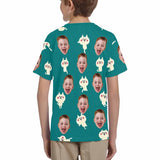 Custom Face Cat Kid's All Over Print T-shirt