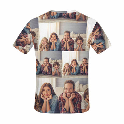 Custom Photo Happy Family Tee Put Your Photo on Shirt Unique Design Men's All Over Print T-shirt