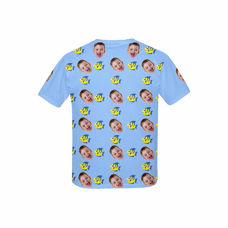 Custom Face Fish Kid's All Over Print T-shirt
