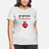 Custom Face&Name My Cat Is My Valentine Women's All Over Print T-shirt