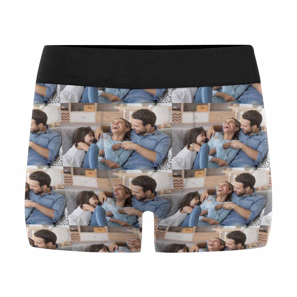 Custom Face Seamless Photo Men's All Over Print Boxer Briefs Personalized Photo Underwear