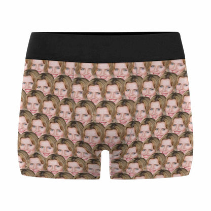 Custom Face Men's All Over Print Boxer Briefs Personalized Girlfriend's Face Underwear