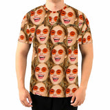 Custom Face Seamless Men's All Over Print T-shirt