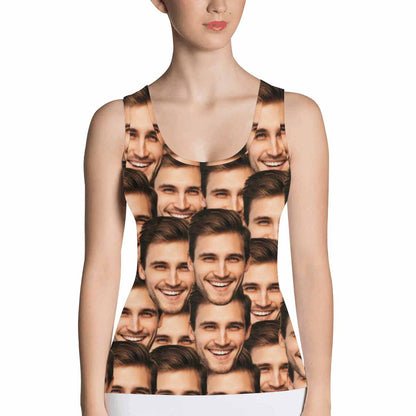 Custom Face Women's All Over Print Tank Top