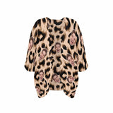 Custom Face Leopard Print Personalized Women's Kimono Chiffon Cover Up