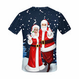 Custom Face Christmas Snow Women's All Over Print T-shirt