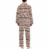 Custom Face Pajamas Water Riggles Sleepwear Personalized Men's Long Pajama Set