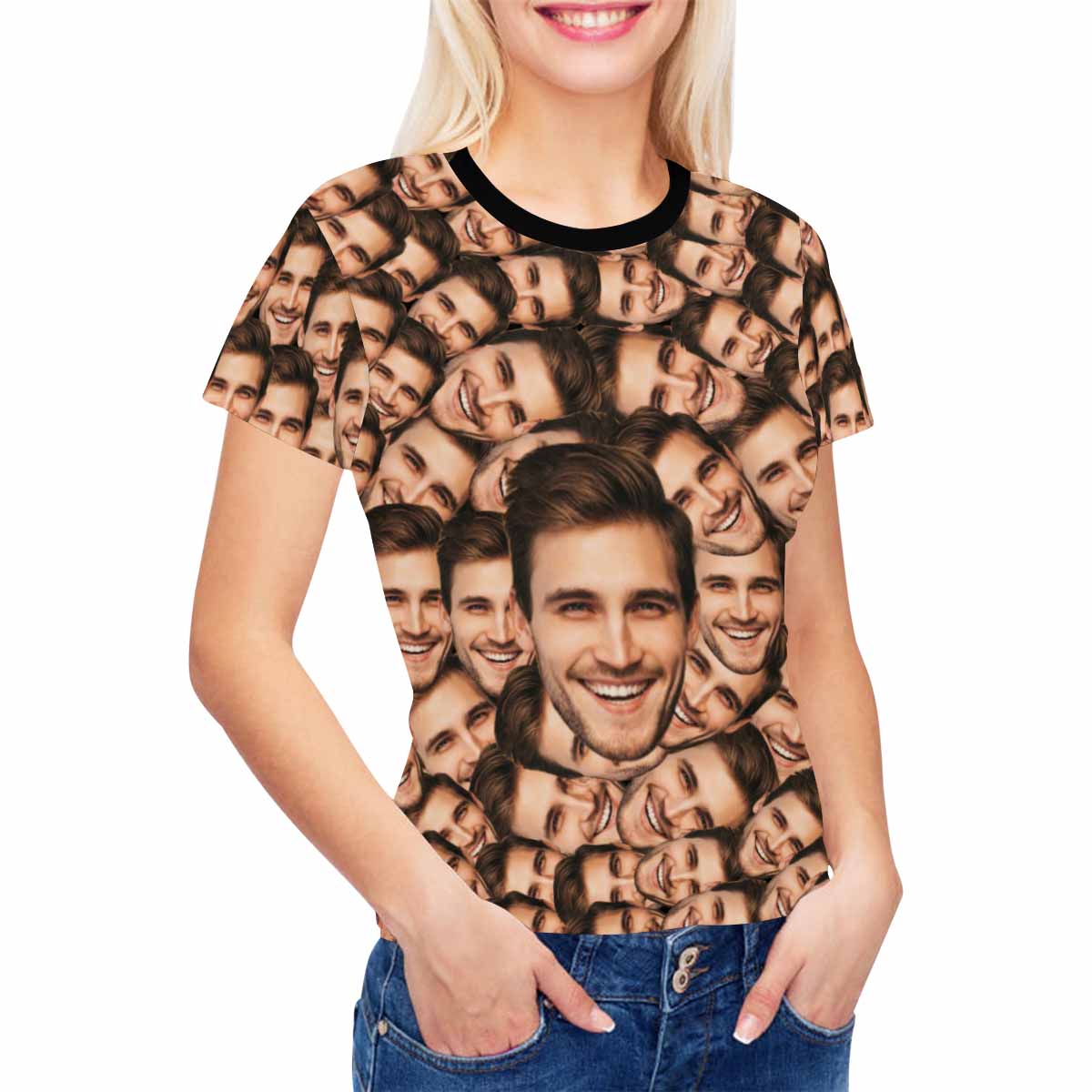 Custom Face Women's All Over Print T-shirt