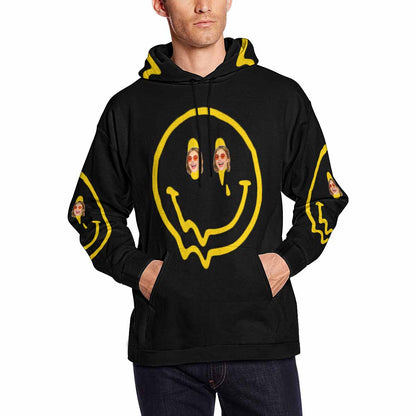 Custom Face Smile Face Men's All Over Print Hoodie