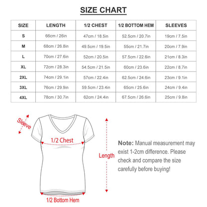 #Plus Size T-shirt-Custom Photo Flag Star Plus Size V Neck T-shirt for Her Design Your Own Shirt Gift