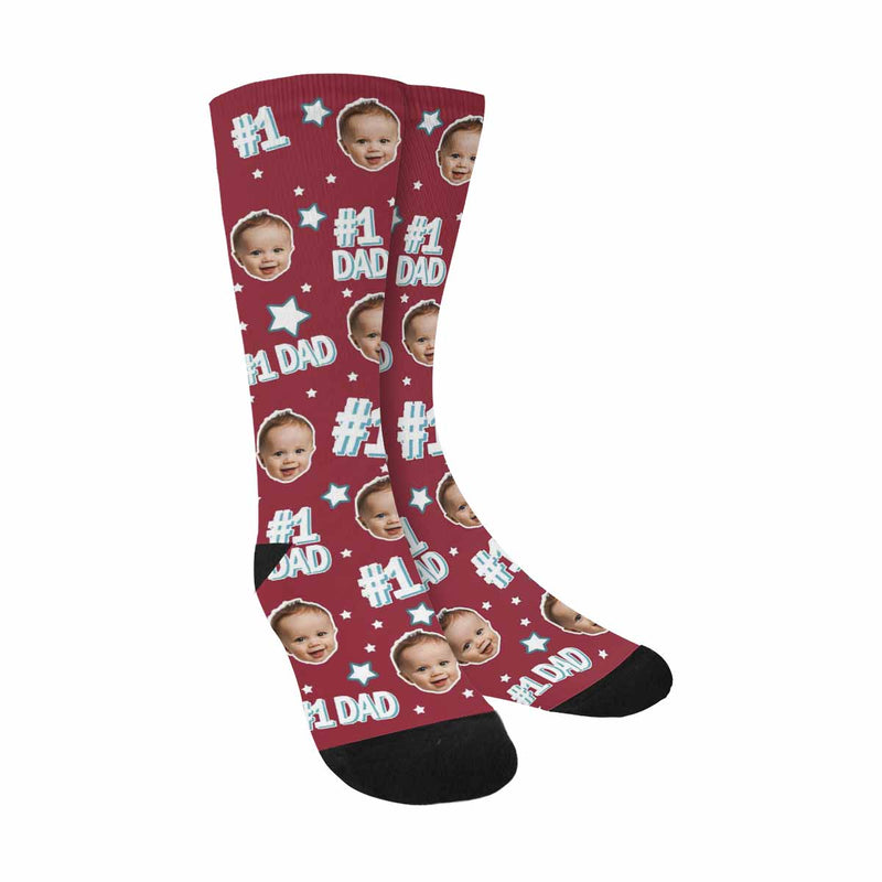 Custom Socks with Faces Personalized Socks Face on Socks Christmas Day Gifts for Dad