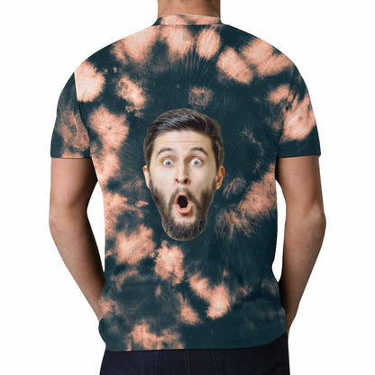 Custom Face Tie Dye Funny Tee Put Your Photo on Shirt Unique Design Men's All Over Print T-shirt