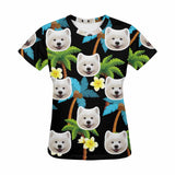 Custom Face Coconut Tree Women's All Over Print T-shirt