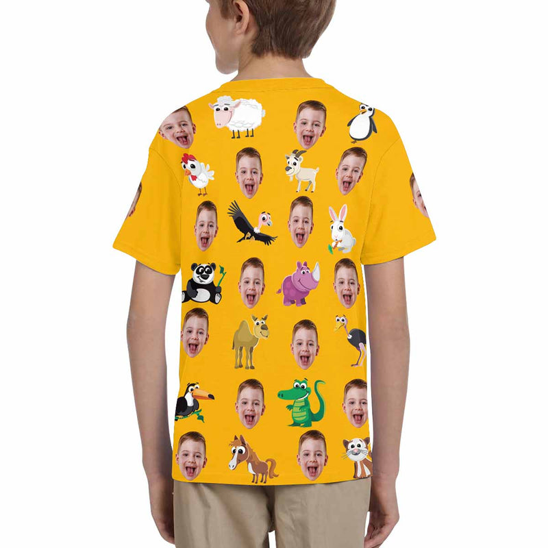 Custom Face Animal Kid's All Over Print T-shirt