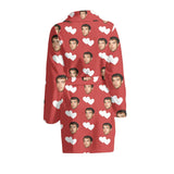 FacePajamas Pajama Bathrobe-2ML-ZD one size Custom Face Love Heart Women's Summer Bathrobe Gifts for Her
