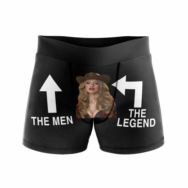 Custom Face Boxers Underwear Personalized The Men The Legend Mens' All Over Print Boxer Briefs