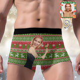 Personalized Men's Boxer Briefs Custom Face Hug My Lover Christmas Gift Underwear for Boyfriend Husband Men Best Gift for Him