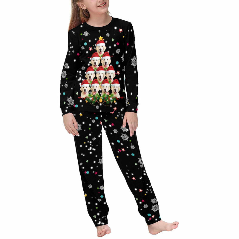 Custom Face Christmas Santa Claus Sleepwear Personalized Family Matching Long Sleeve Pajamas Set