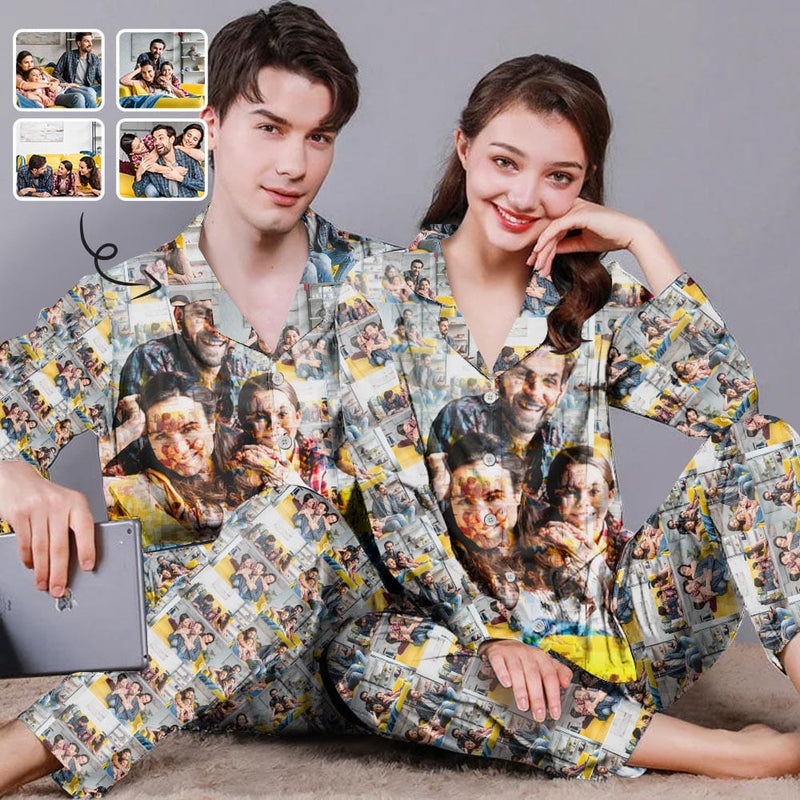 Custom Photos Couple Matching Personalized Photo Loungewear Sleepwear