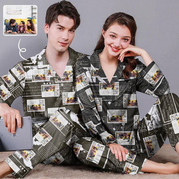 Custom Pajama Set With Face, Personalized Short/long Pajamas With Photo,  Couple Pajamas, Family Pajamas, Valentine's Day/bachelorette Gift 