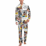 Custom Photos&Text Couple Matching Pajamas Personalized Photo Loungewear Set Sleepwear For Men Women