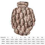 Custom Face Unisex Cool Hoodie Designs Personalized Face Unisex Loose Hoodie Custom Seamless Face Over Size Hooded Pullover