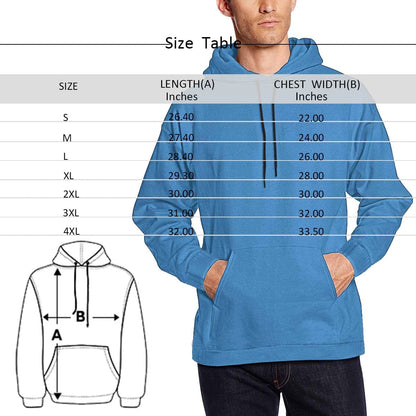 Custom Seamless Face Men's Pullover Hoodie