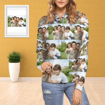 Custom Photo Stitching Men's Pullover Hoodie