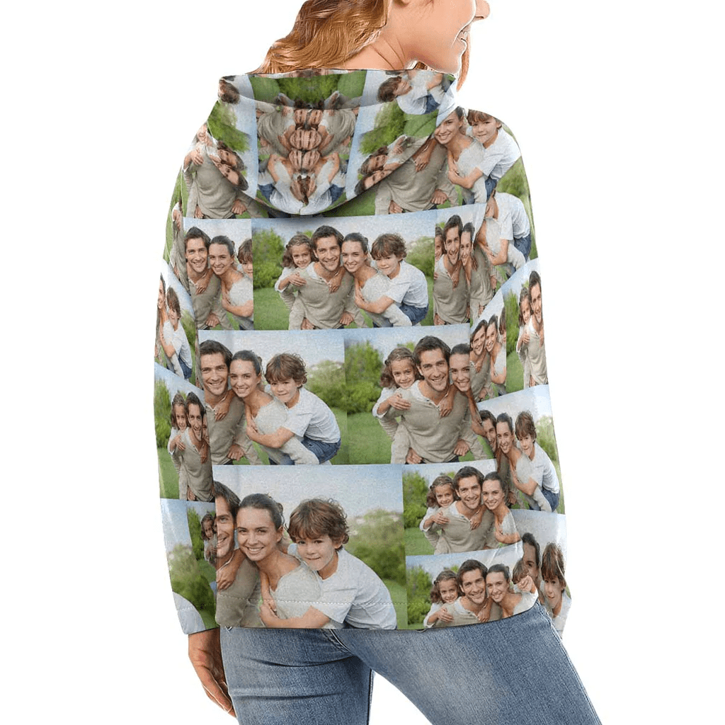 Custom Photo Stitching Men's Pullover Hoodie