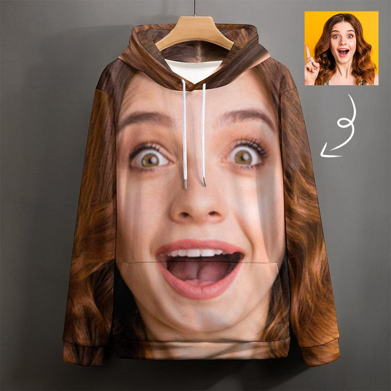 [TikTok Hot Sale] #Flash Sale #Only $39.99-Custom Face Unisex Hoodie Personalized Big Face Loose Hoodie Top Outfits Over Size Hooded Pullover