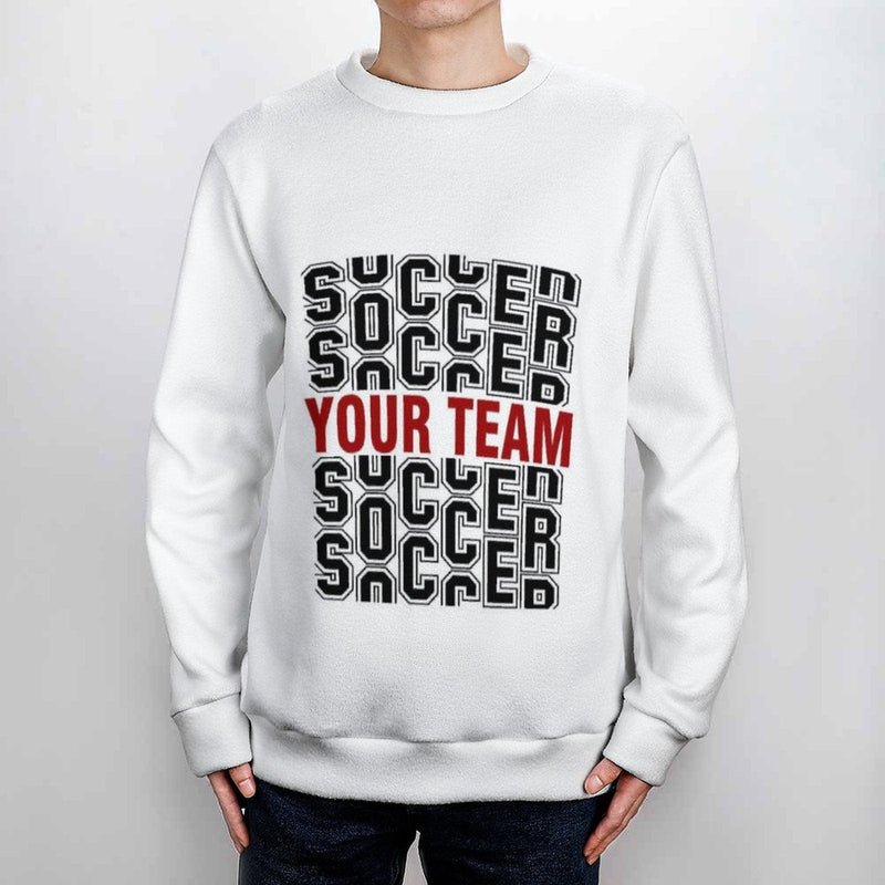 Custom Team Name Round Neck Sweater for Men Ugly Sweater FIFA World Cup Soccer Football Long Sleeve Lightweight Sweater Tops